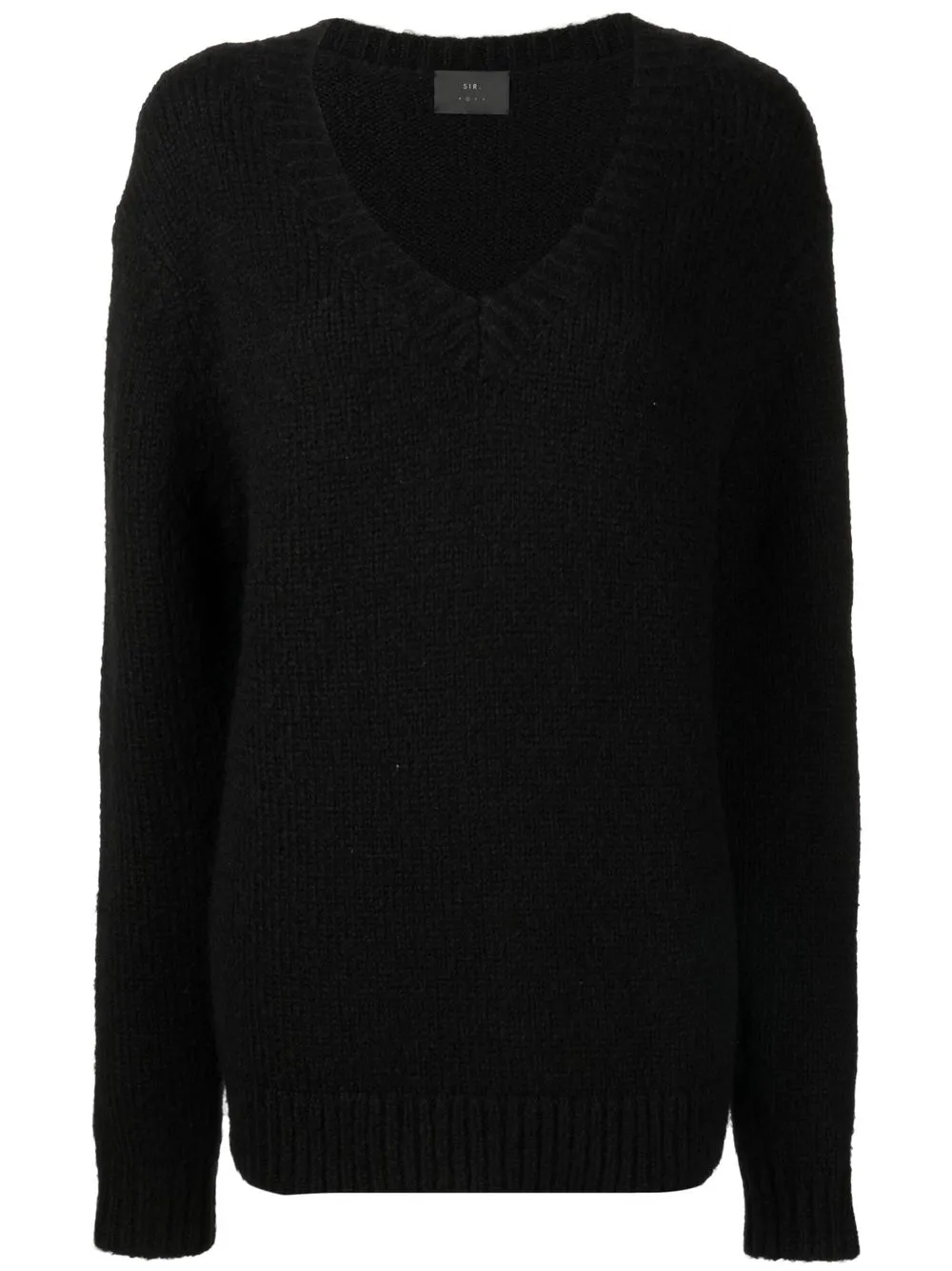 

SIR. V-neck knitted jumper - Black