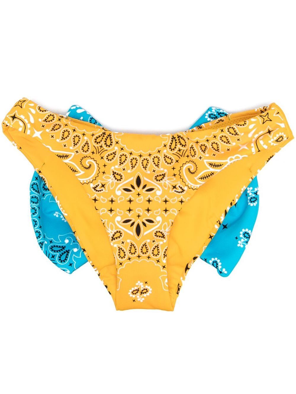 

MC2 Saint Barth Kids bandana-print bow bikini briefs - Yellow