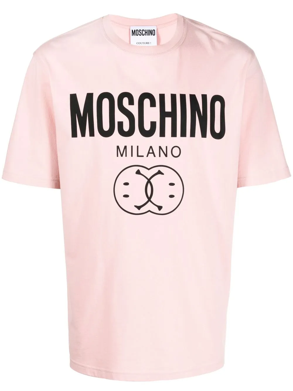 

Moschino playera con logo estampado - Rosado