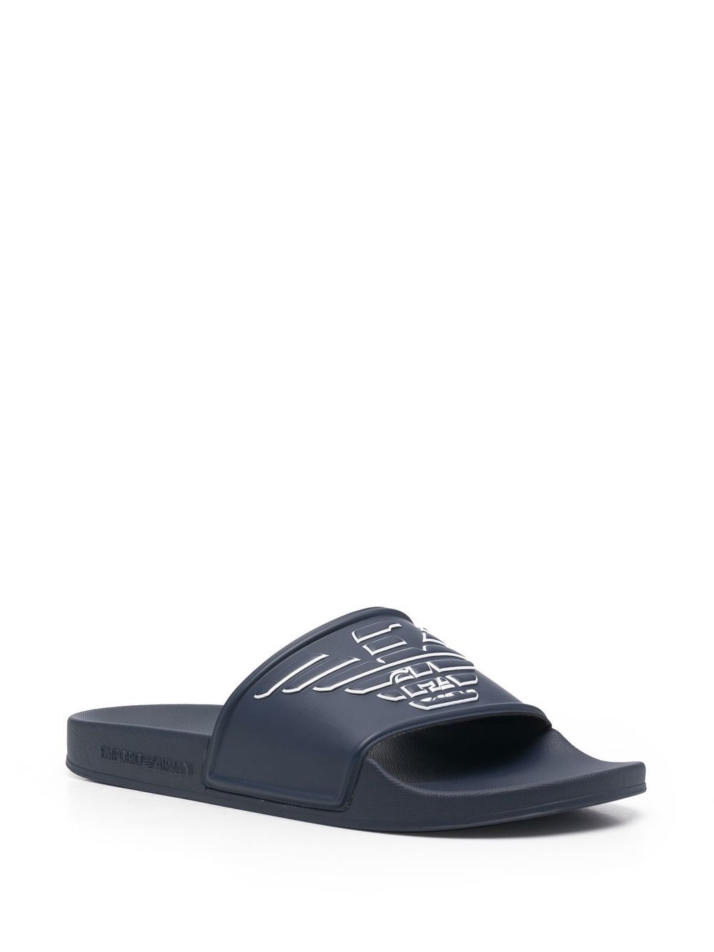 Emporio Armani Embossed logo-print Slides - Farfetch