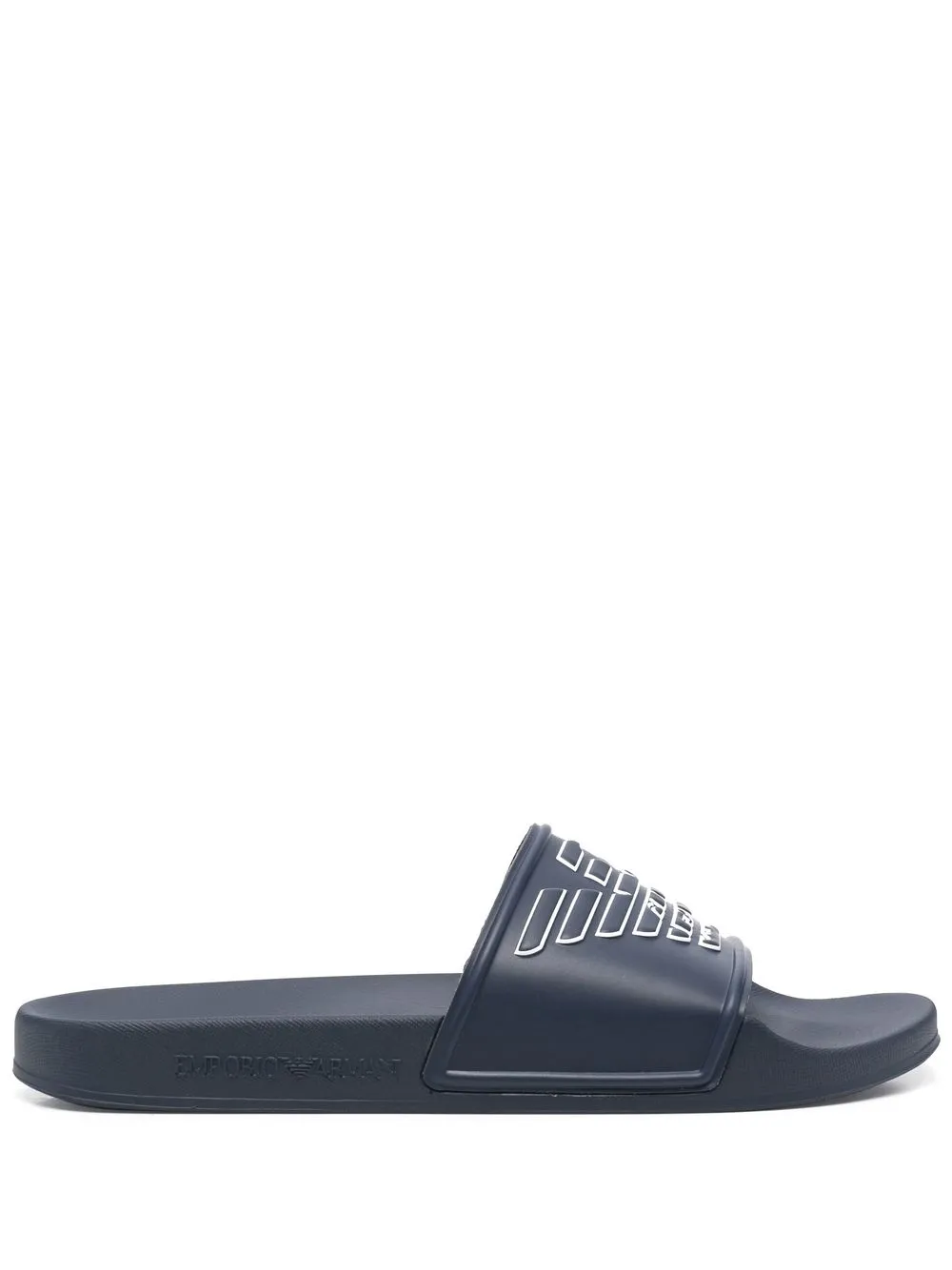 

Emporio Armani flip flops con logo en relieve - Azul