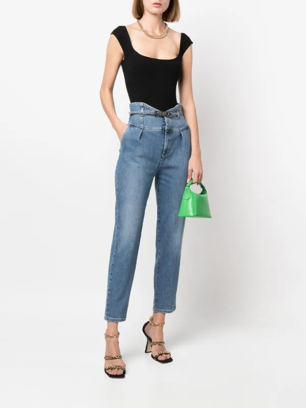 PINKO high-waisted Belted Jeans - Farfetch