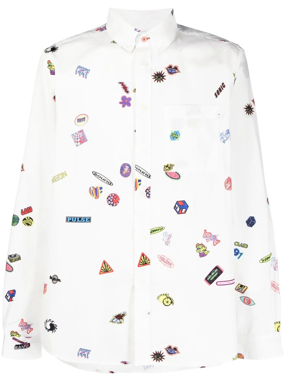 

Paul Smith graphic-print button-down shirt - White