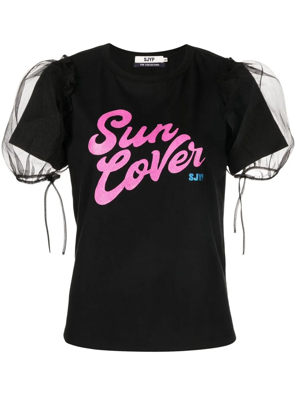 

SJYP playera con mangas voluminosas - Negro