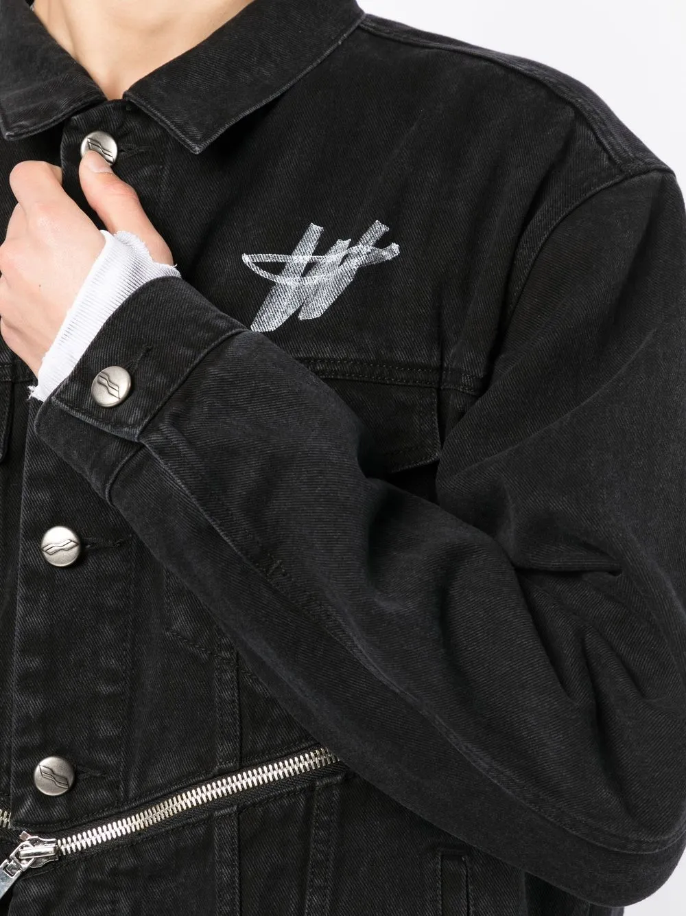 logo-print zipper-detail jacket