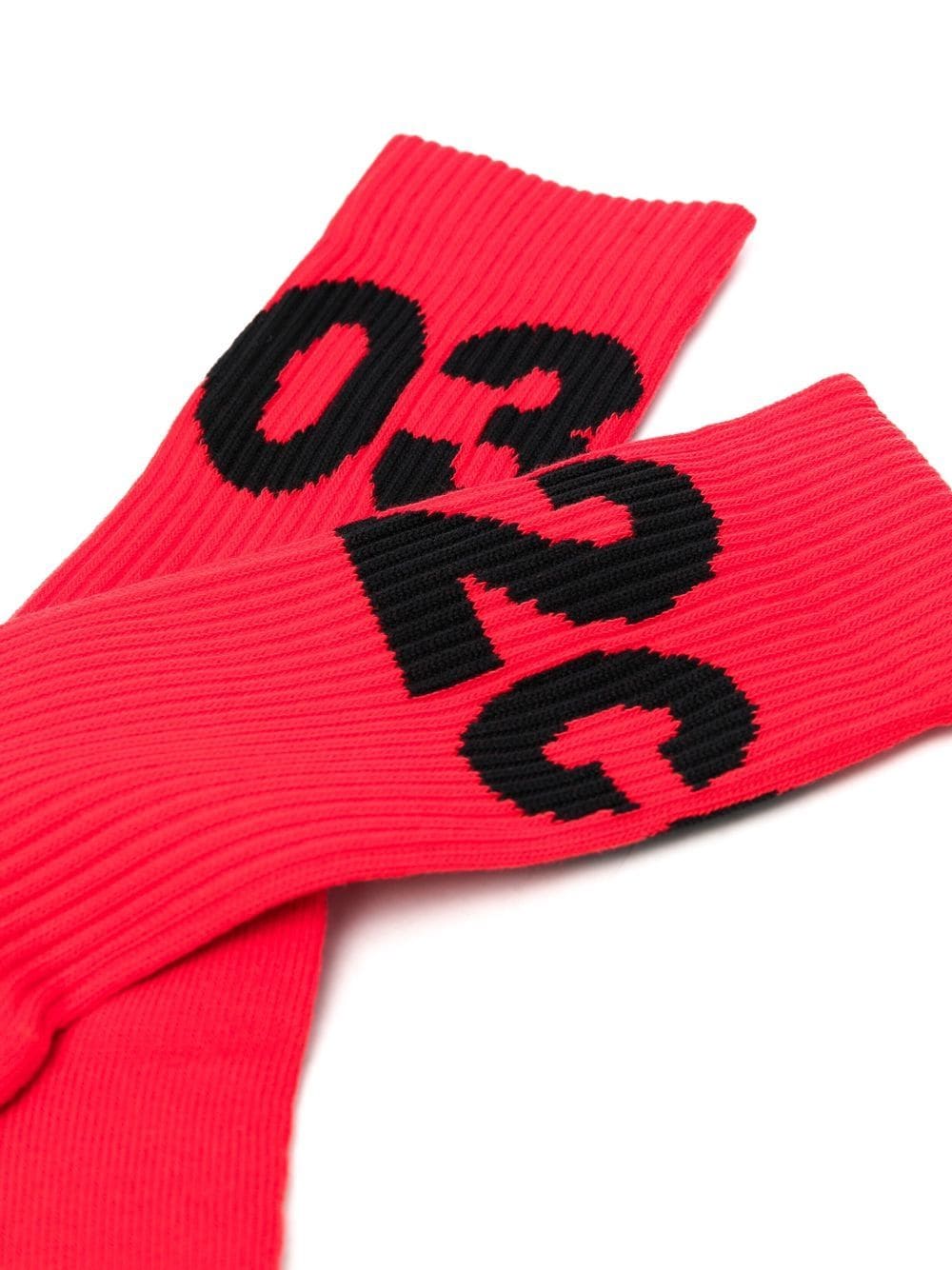 032c Sokken met intarsia logo - Rood