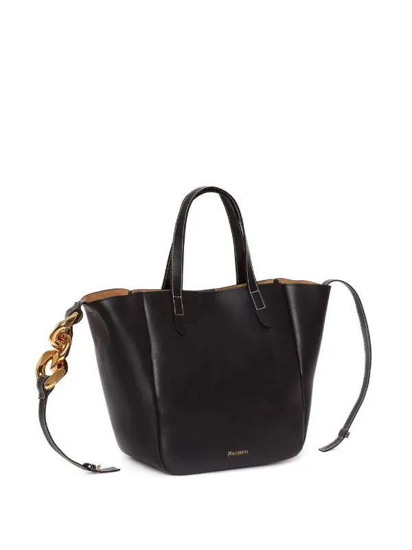 JW Anderson スモール チェーン レザートートバッグ | ブラック