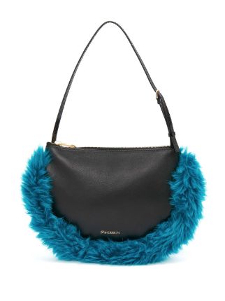 Prada Women's Corsaire Fox Fur Leather Bag