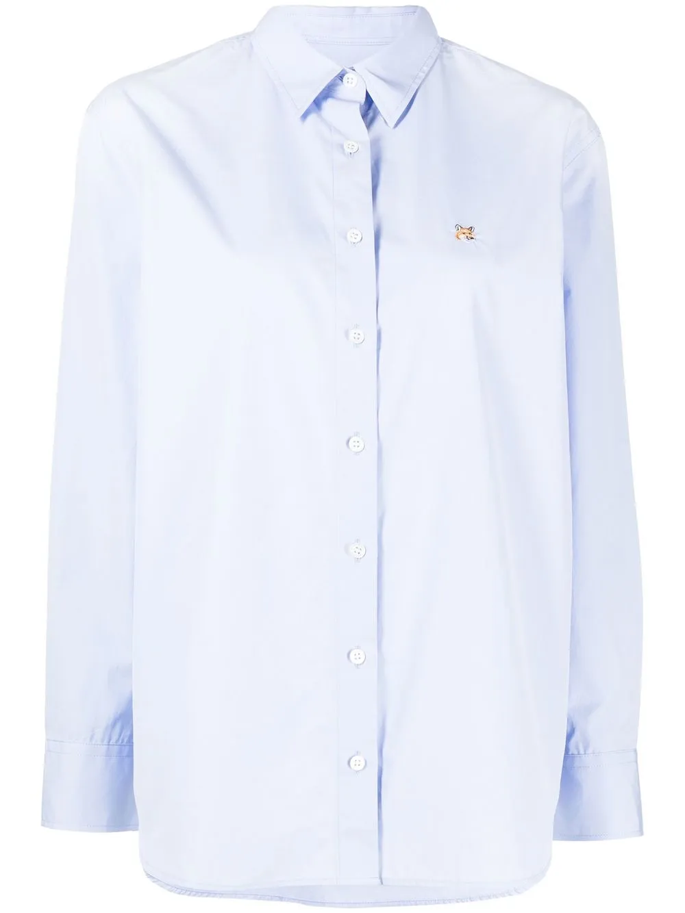 

Maison Kitsuné camisa con botones y parche del logo - Azul