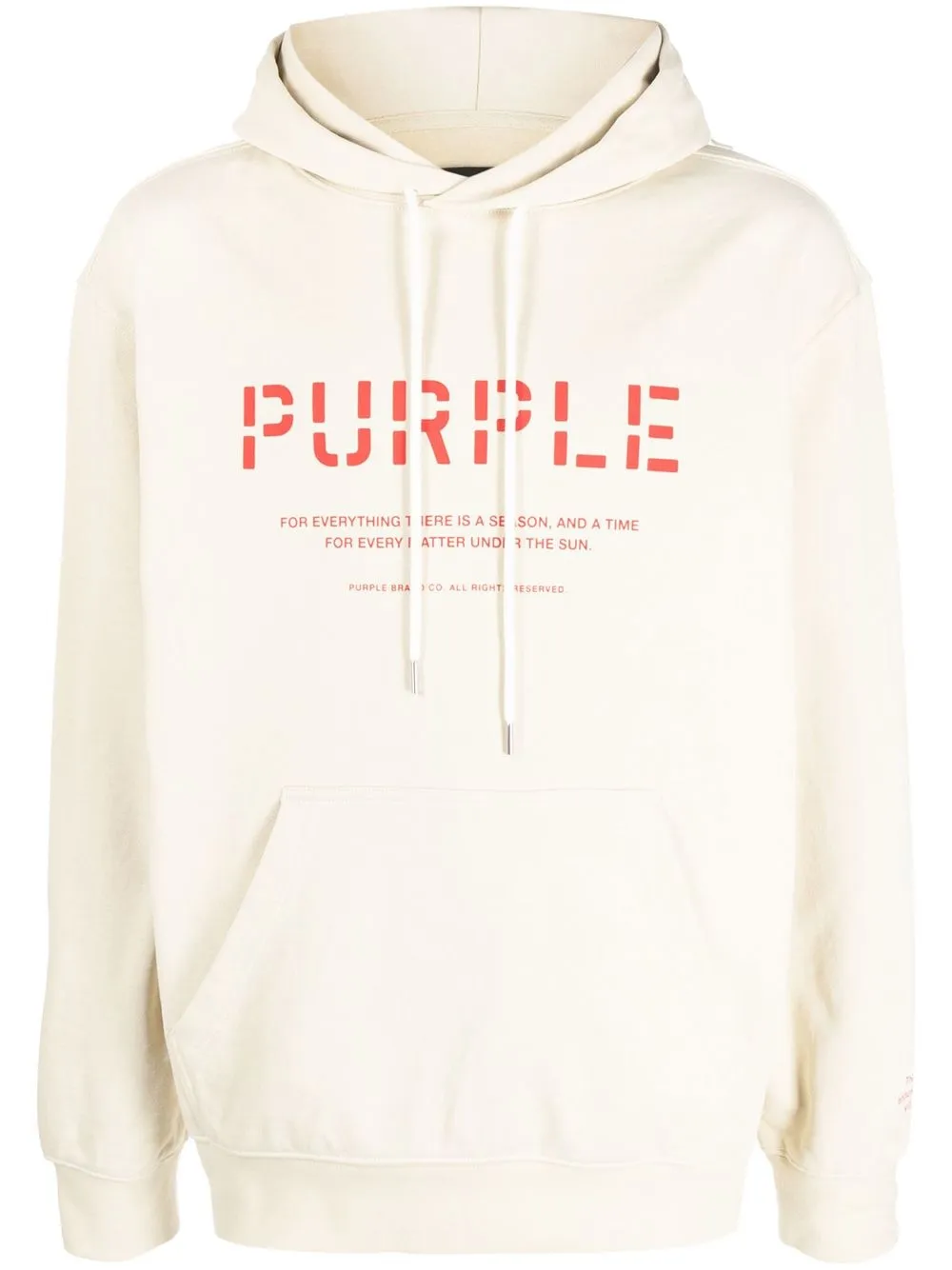 Purple Brand Stencil Logo-print Hoodie In Neutrals