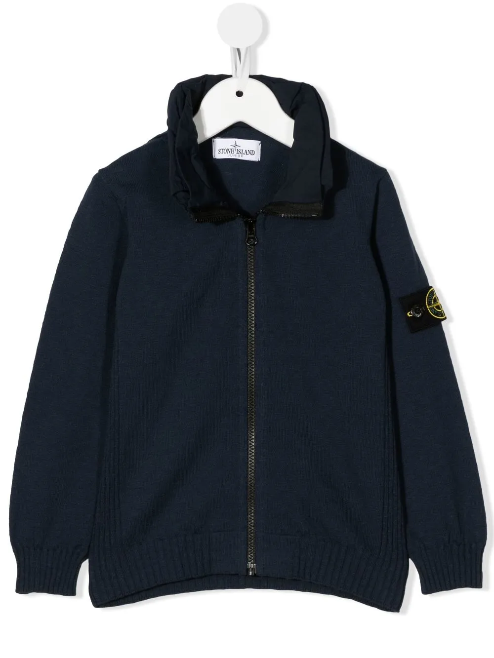 

Stone Island Junior compass-patch zip-up cardigan - Blue