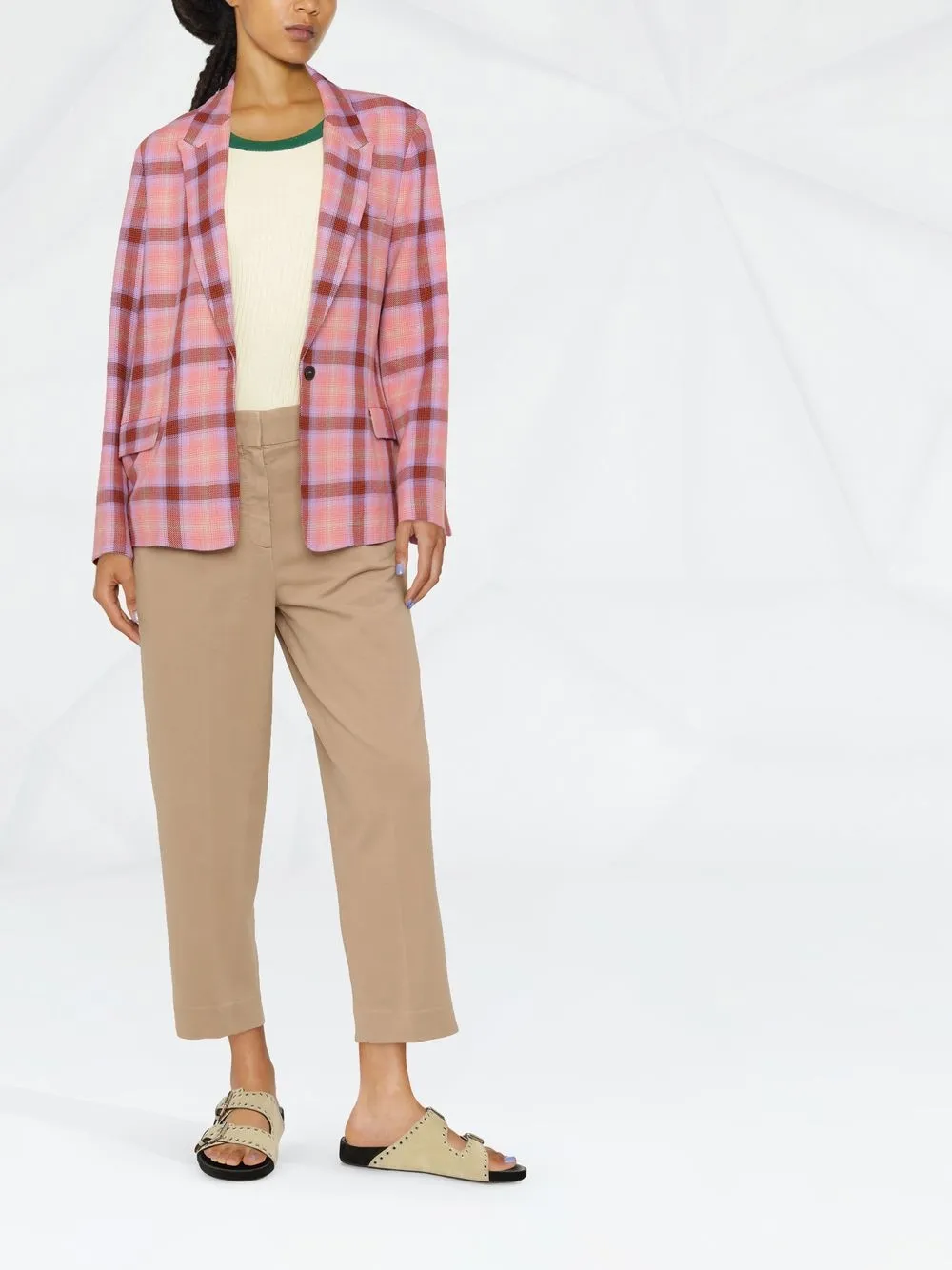 Forte Forte Blazer met enkele rij knopen - Roze