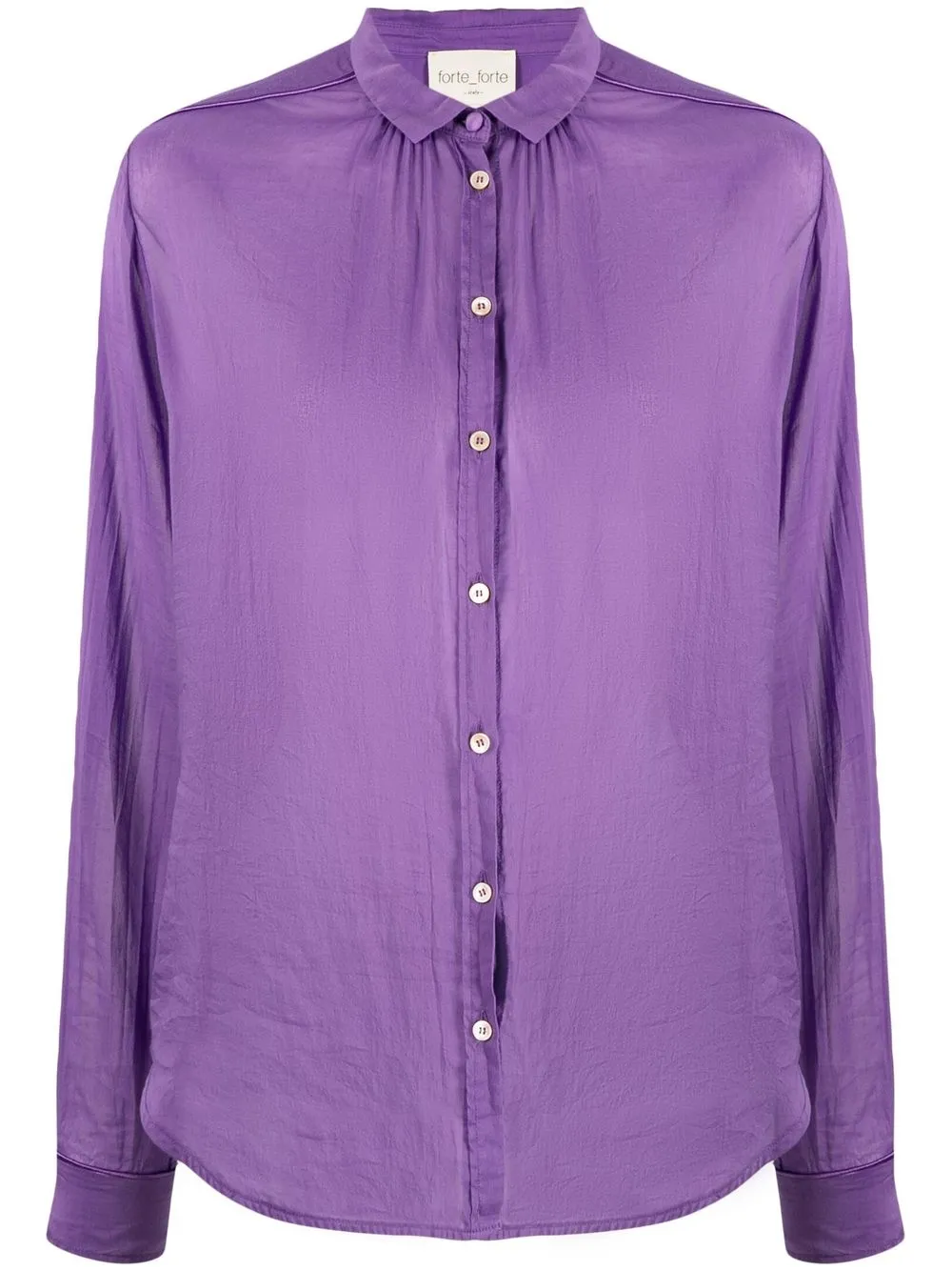 

Forte Forte camisa semitraslúcida manga larga - Morado
