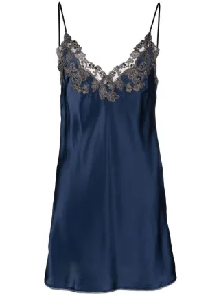 La Perla Maison lace trim Slip Dress Farfetch
