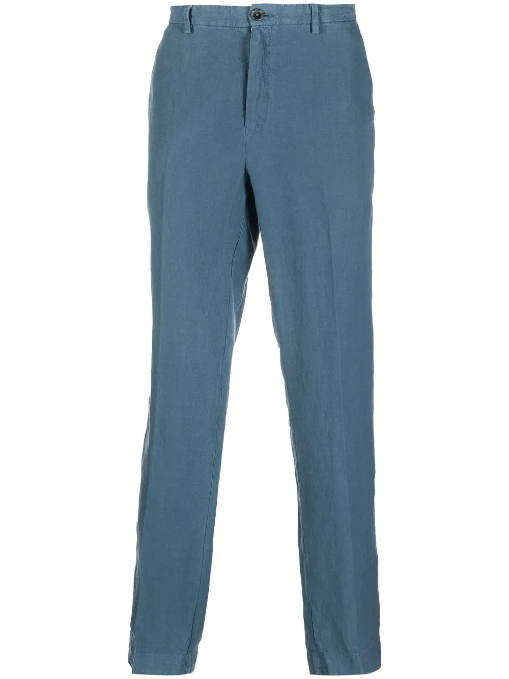 120 Lino Slimfit Linen Trousers In Blue ModeSens