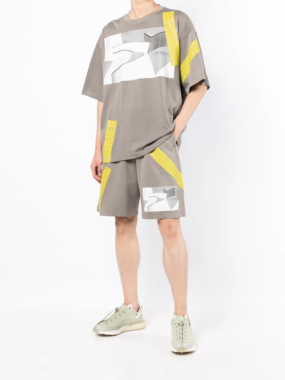 A-COLD-WALL* T-shirt met abstracte print - Grijs