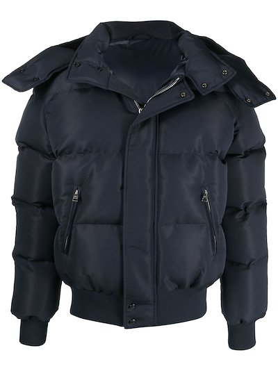 Alexander McQueen - graffiti logo-print puffer coat