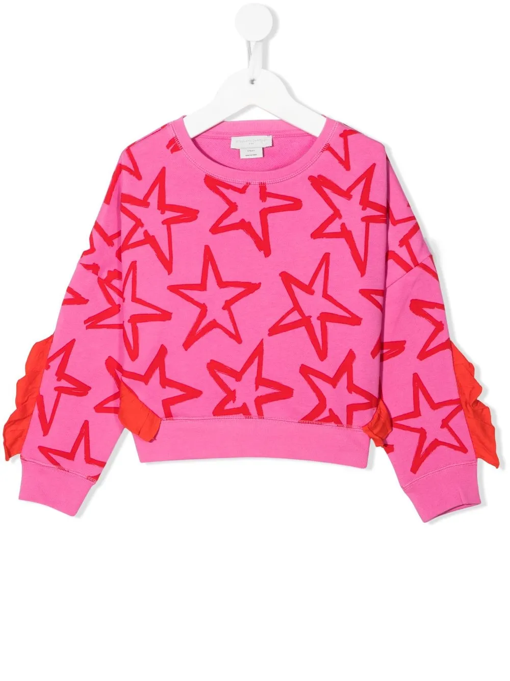 

Stella McCartney Kids star-print sustainable-cotton sweatshirt - Pink