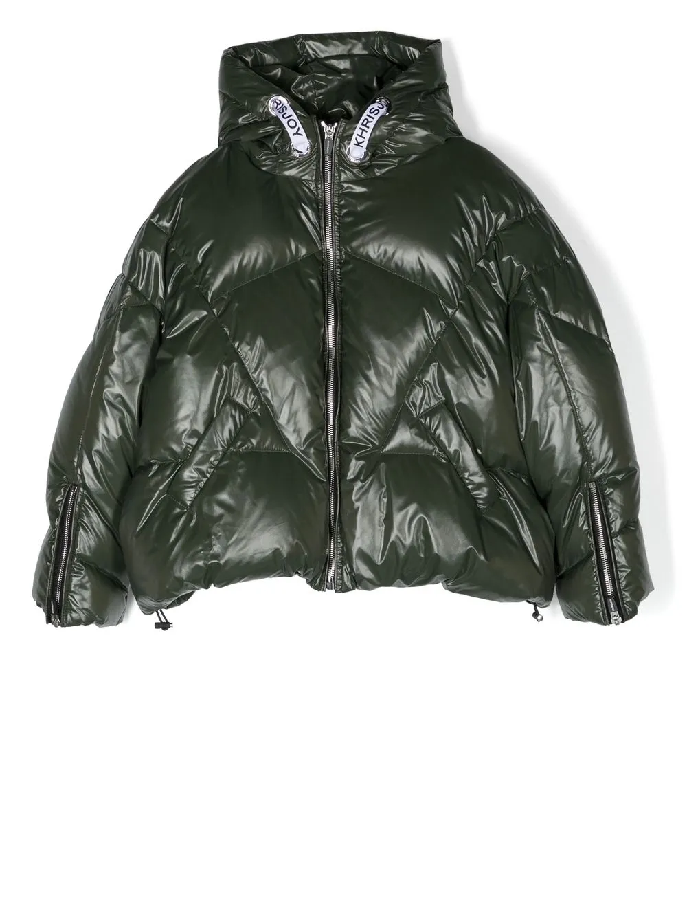 

Khrisjoy Kids logo-tape puffer jacket - Green