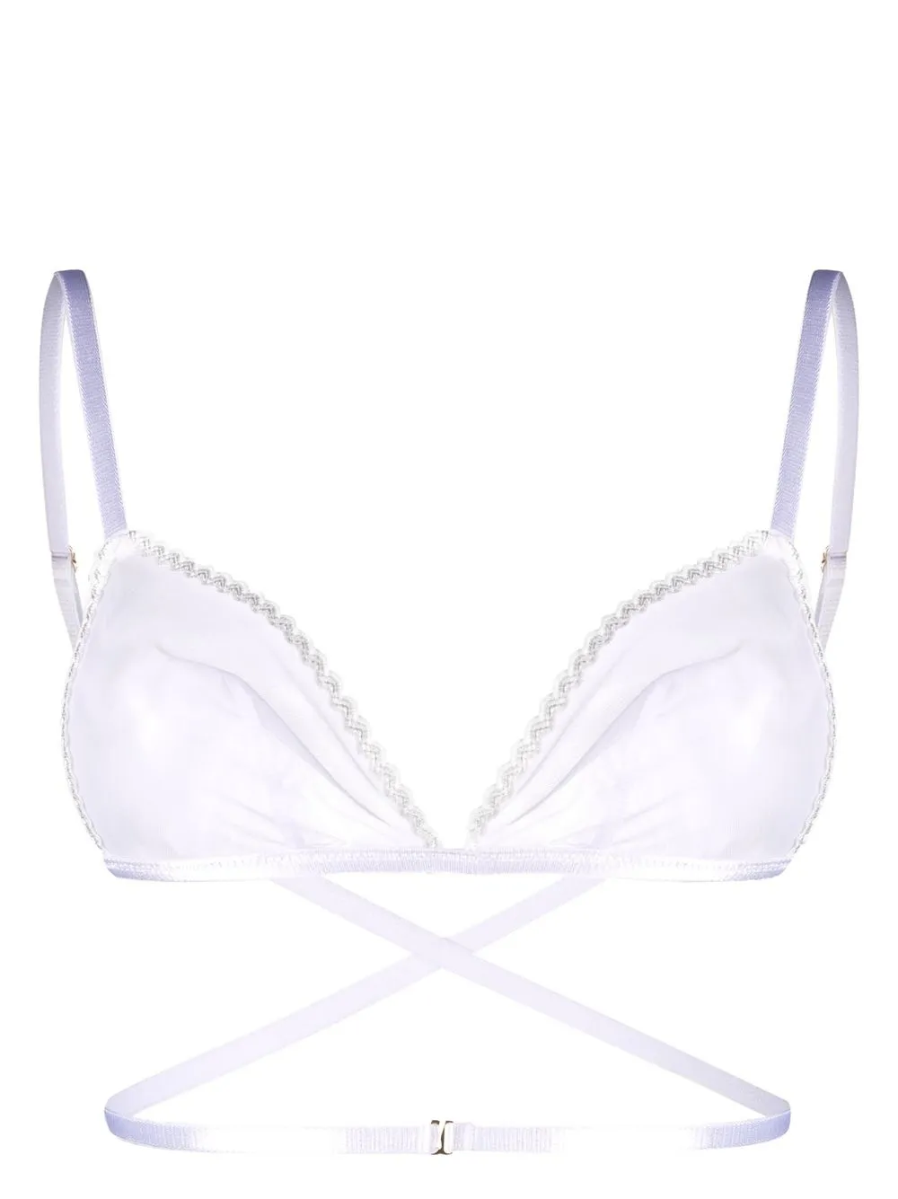 ISOSCELES Mafalda wrap-around strap bra - White