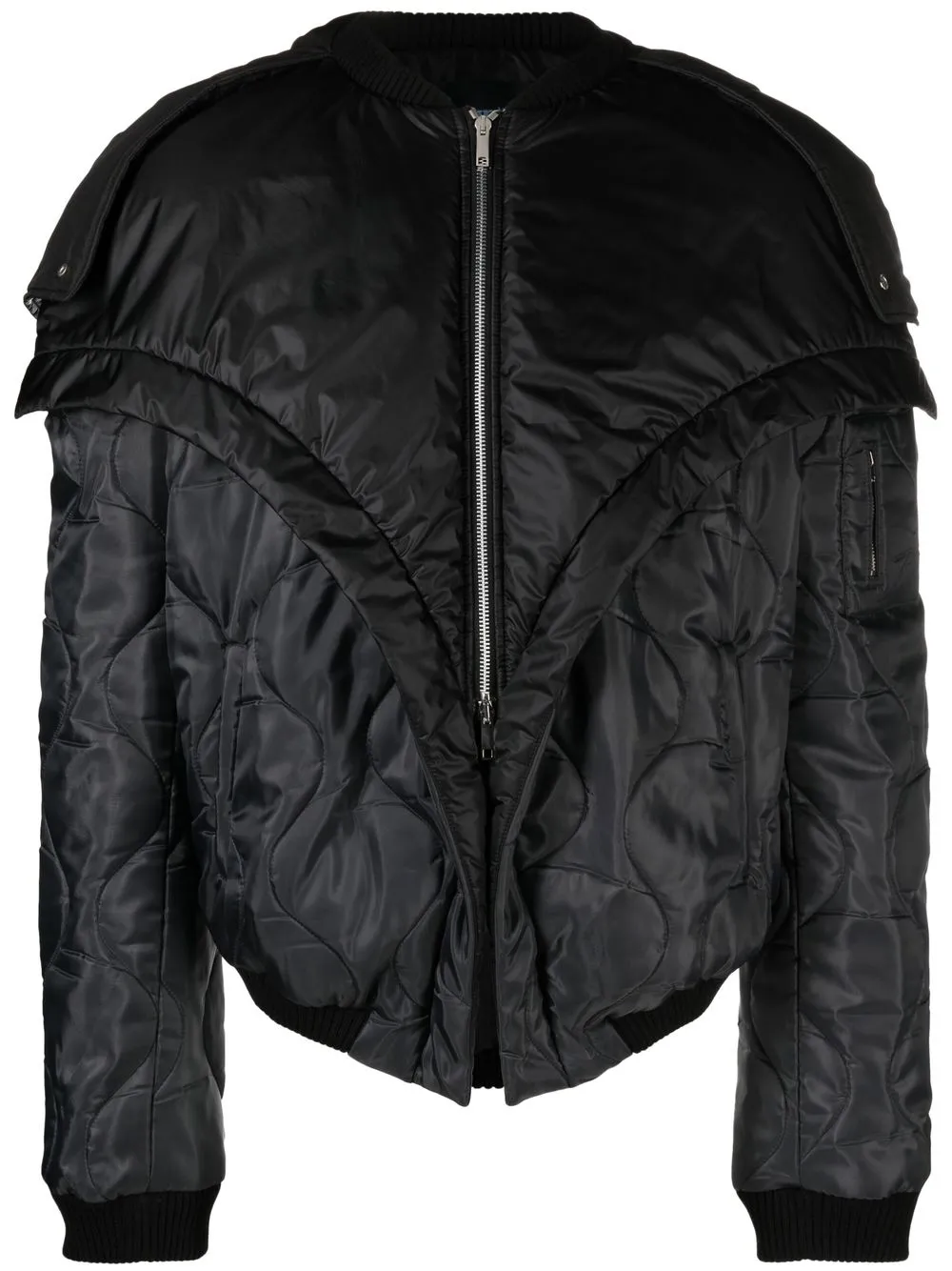 

AV Vattev twisted padded bomber jacket - Black