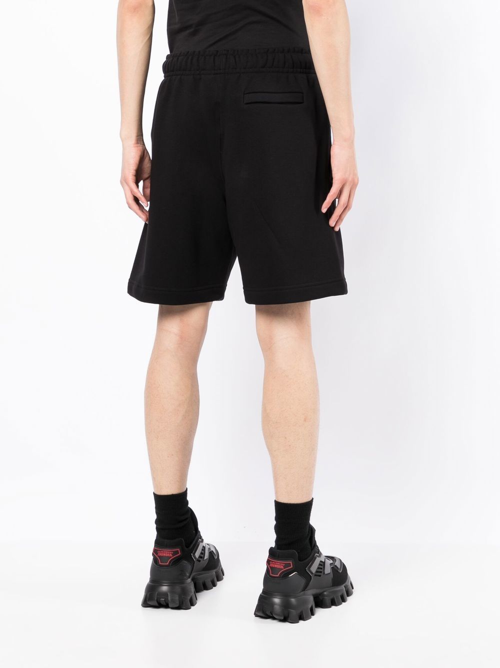 Shop Misbhv Monogram-smiley Track Shorts In Black