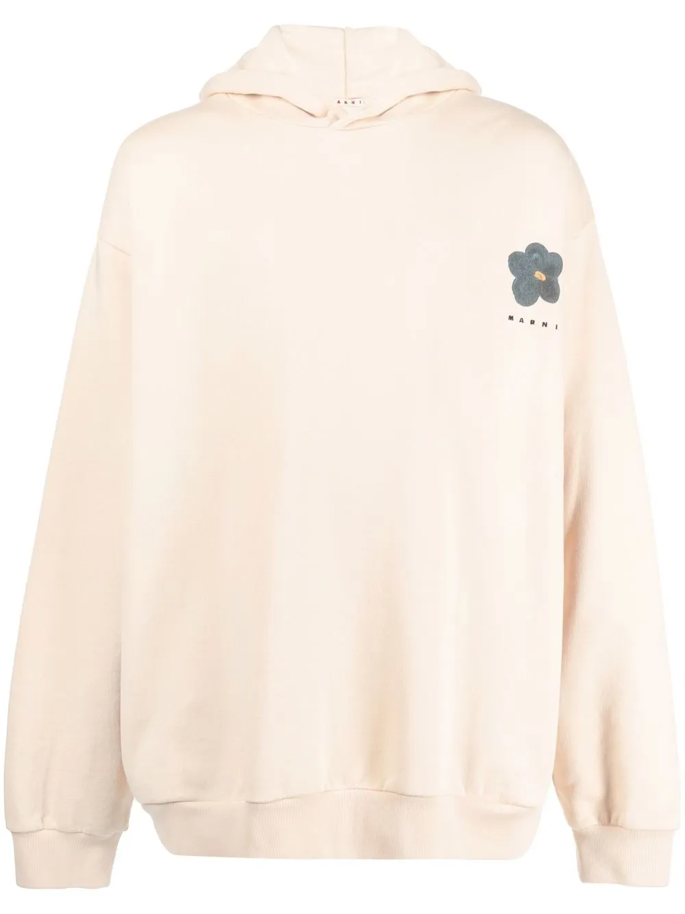 

Marni floral-print organic cotton hoodie - Neutrals