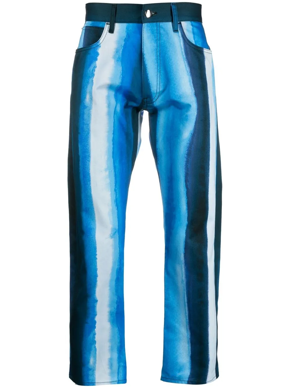 

Marni pantalones con estampado Waterfall Stripe - Azul