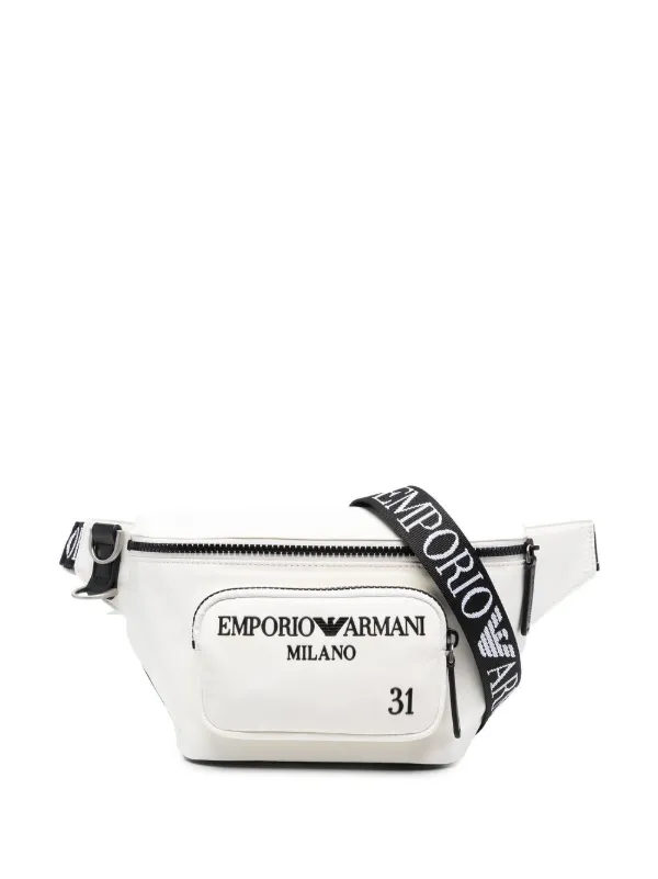 Emporio Armani Cangurera Con Logo Estampado - Farfetch