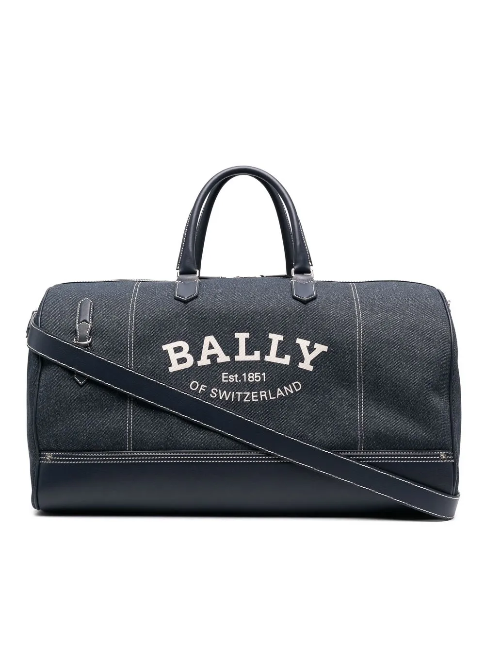 logo-print luggage tote bag