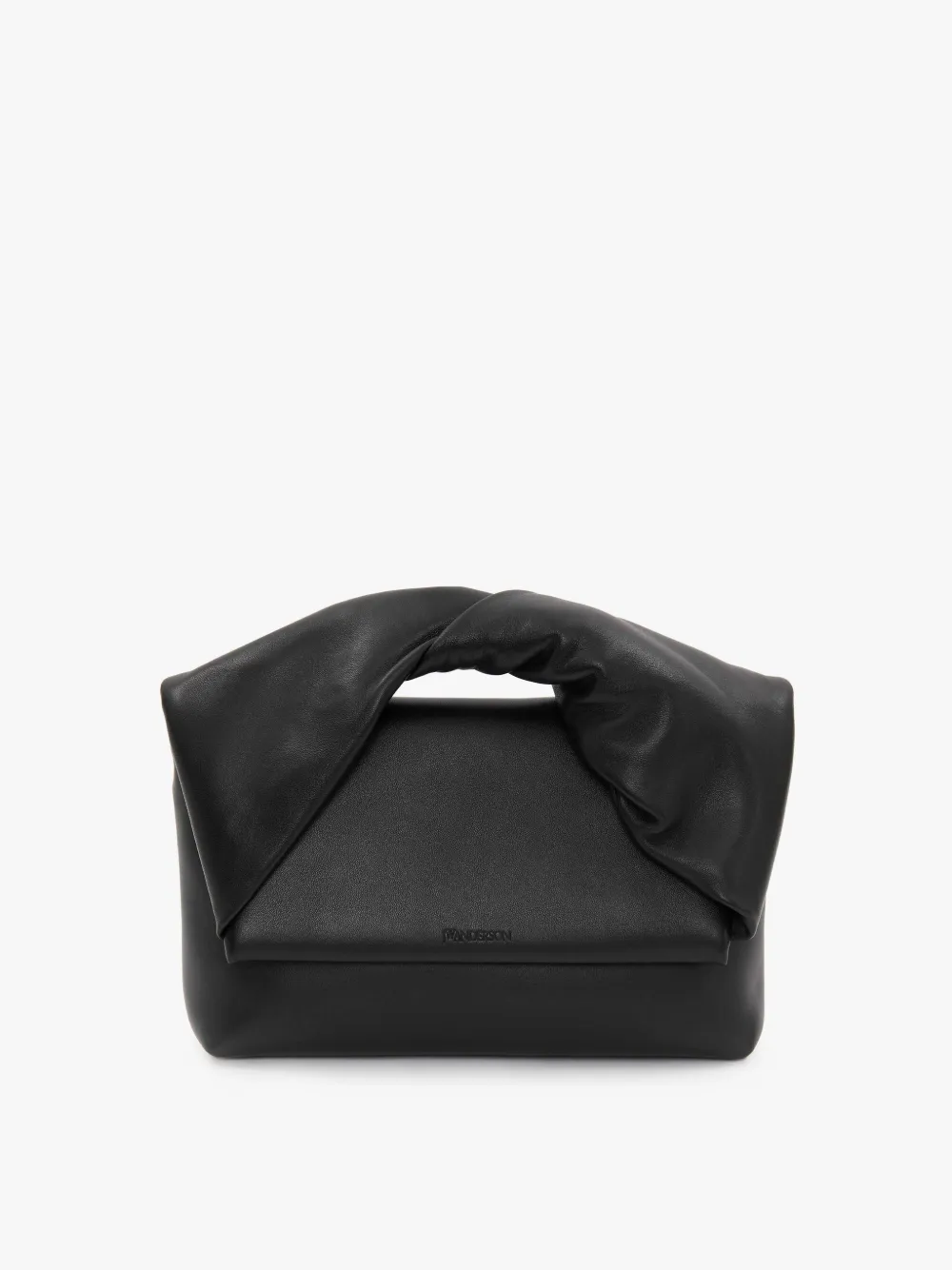 Jw Anderson Large Twister - Leather Top Handle Bag In Black