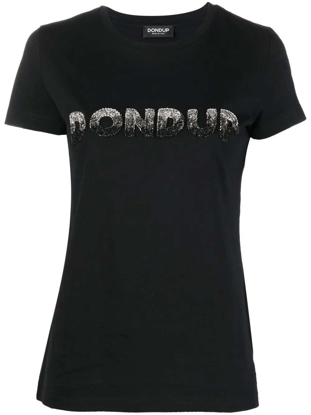 

DONDUP playera con logo de lentejuelas - Negro