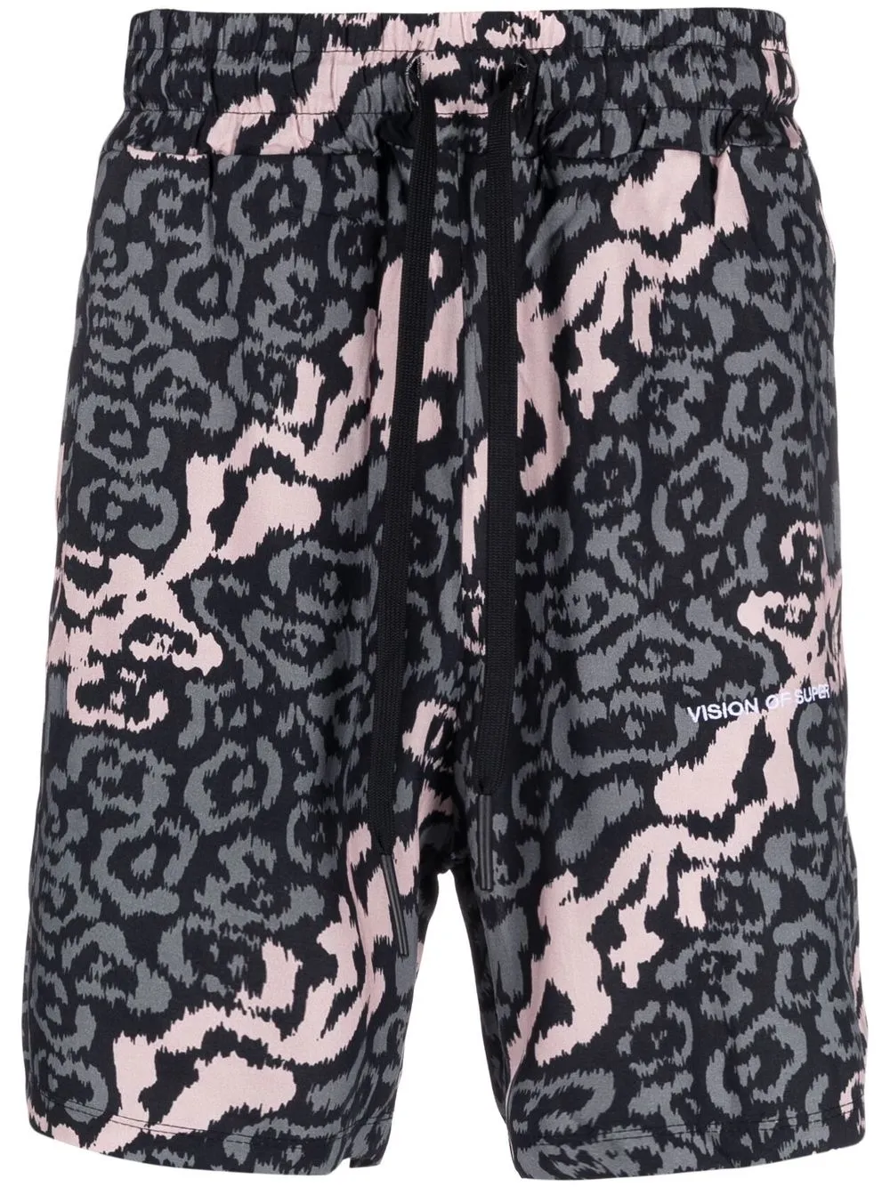 

Vision Of Super shorts de playa con estampado militar - Negro