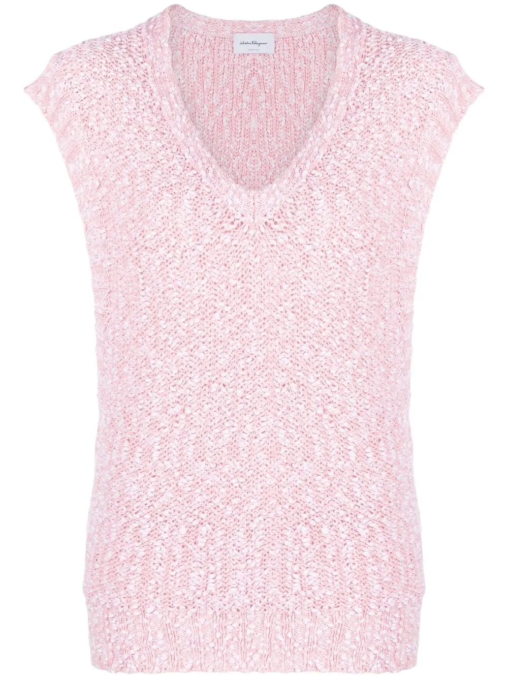 

Ferragamo knitted bouclé top - Pink