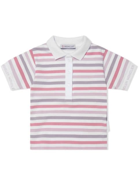 Moncler Enfant striped polo shirt