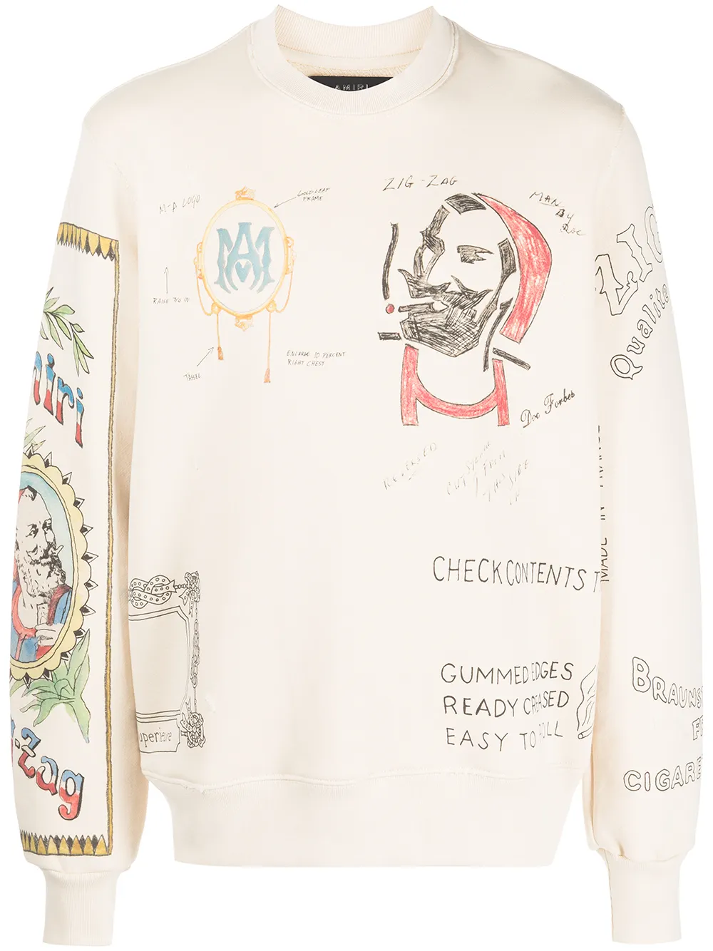 

AMIRI graphic-print sweatshirt - Neutrals