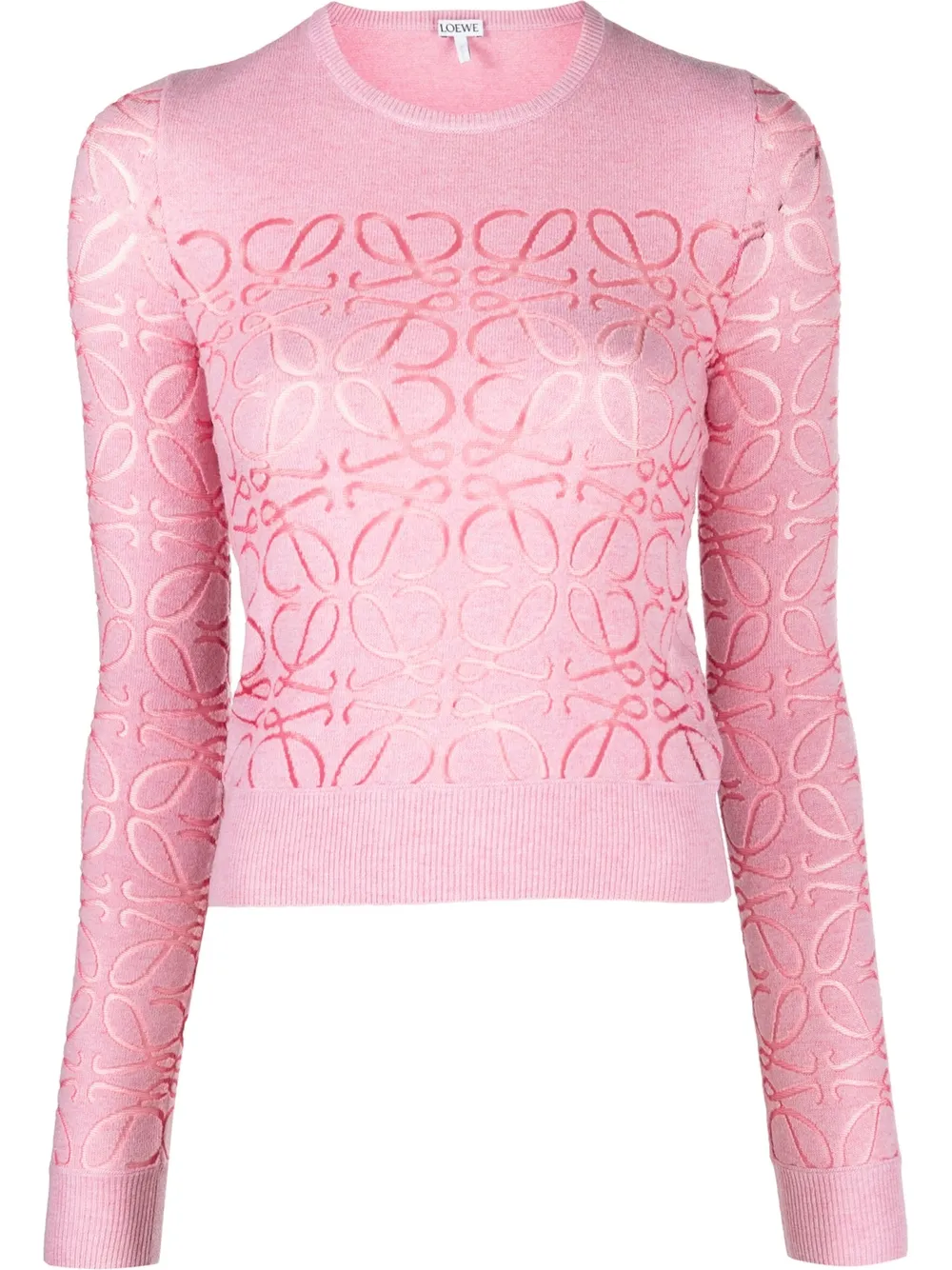 LOEWE Burnout logo-print Jumper - Farfetch