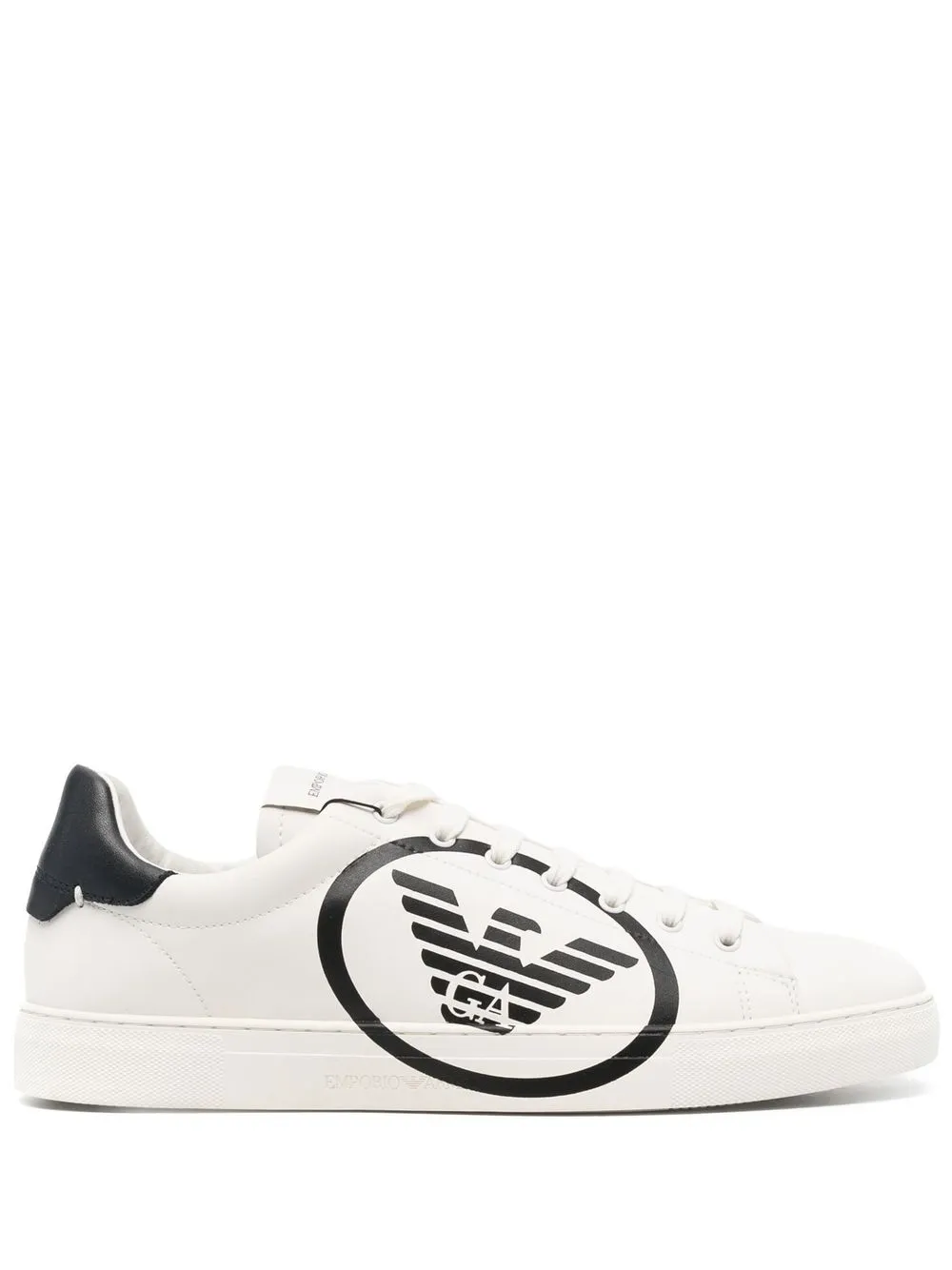 

Emporio Armani tenis con logo estampado - Blanco