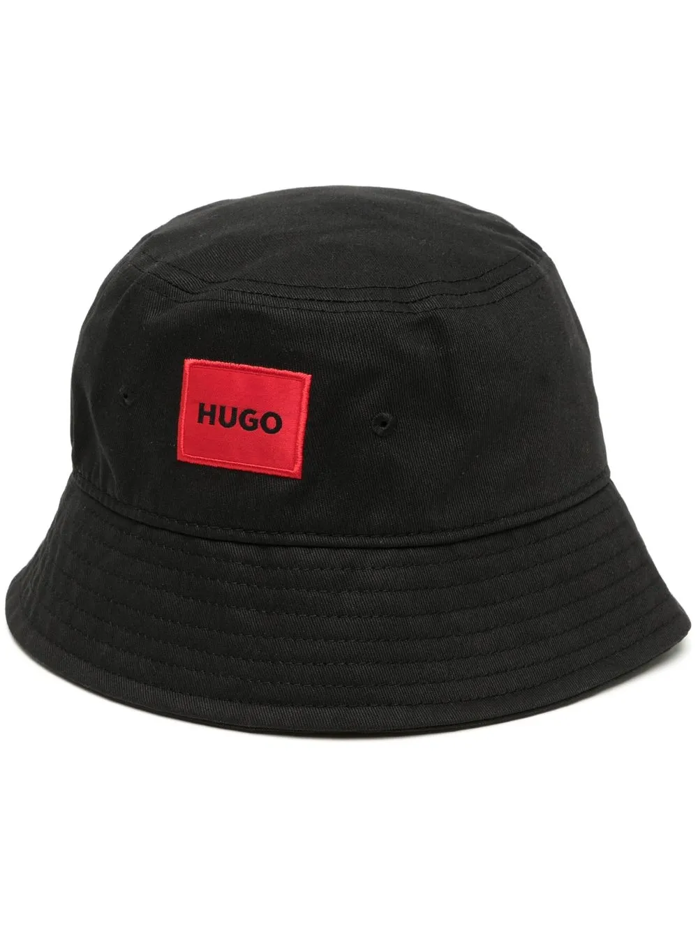 

HUGO gorro de pescador con parche del logo - Negro