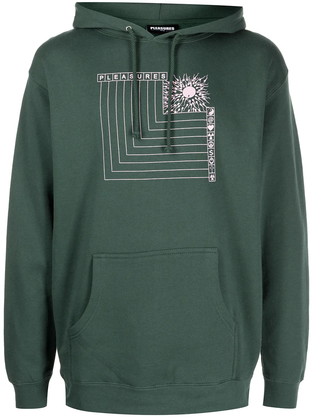 

Pleasures hoodie con estampado gráfico - Verde