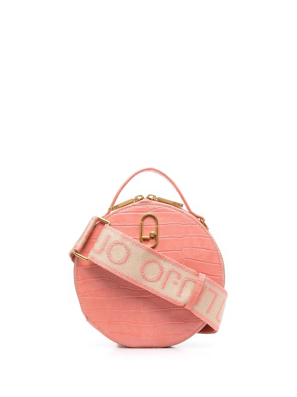 

LIU JO emboosed crocodile-effect crossbody bag - Pink