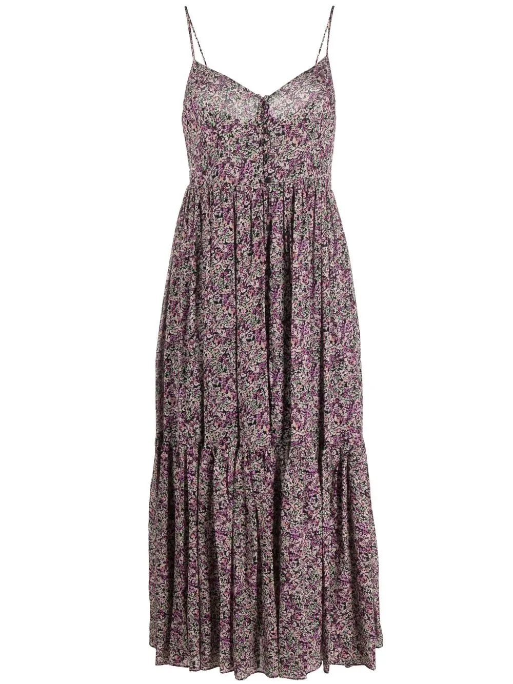 

TWINSET vestido largo con estampado floral - Morado