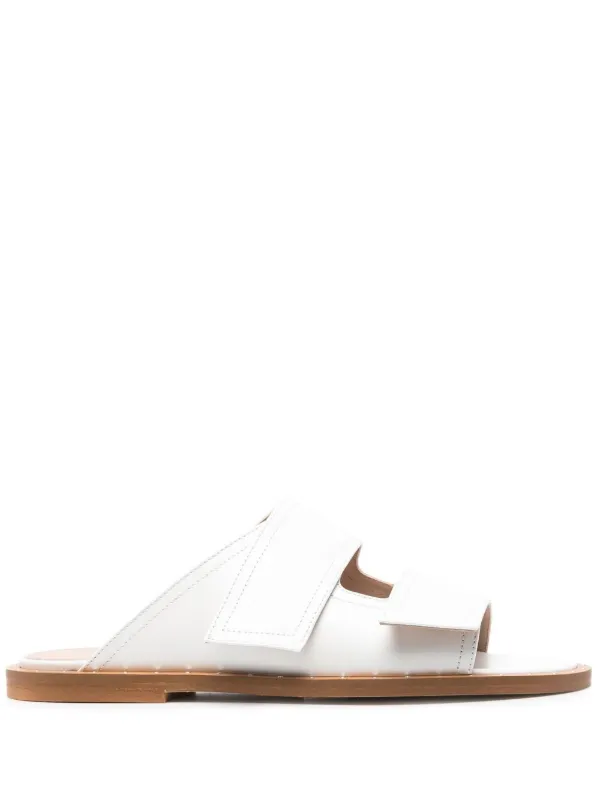 Scarosso Karen Leather Sandals White FARFETCH EG