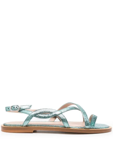 Scarosso Carol metallic leather sandals 