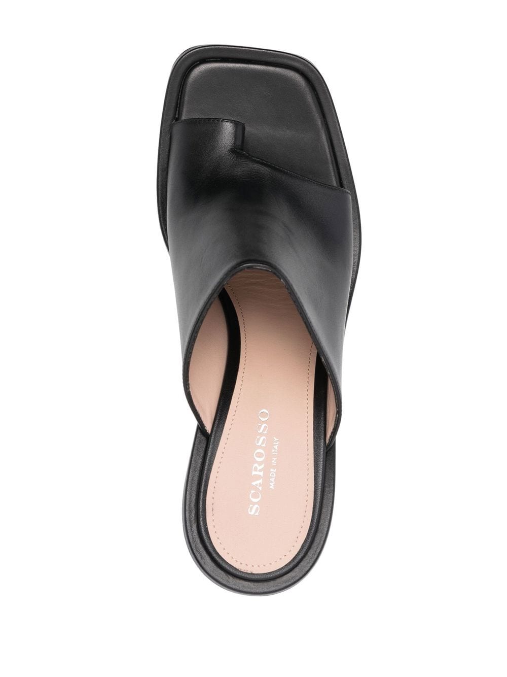 Shop Scarosso Gwen 85mm Leather Mules In Black