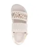 Mou logo-plaque detail slingback sandals