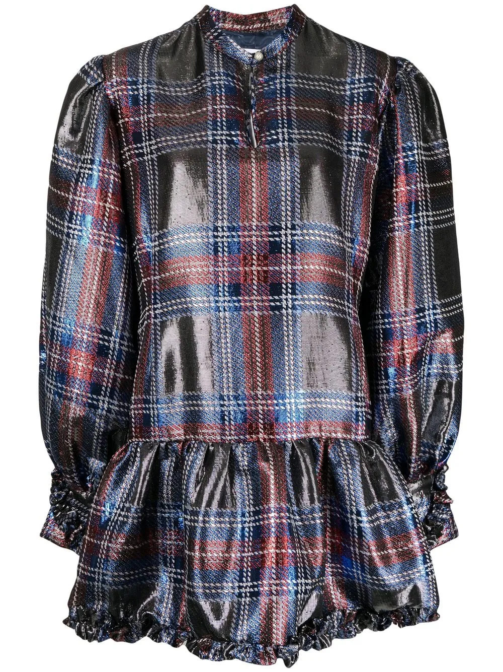 Charles Jeffrey Loverboy vestido corto metalizado a cuadros