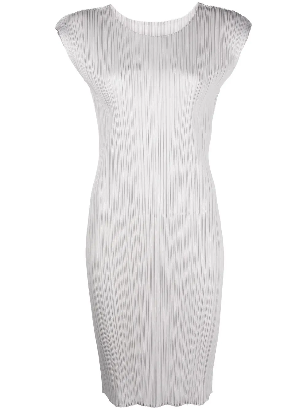 Pleats Please Issey Miyake pleated short dress – Grey