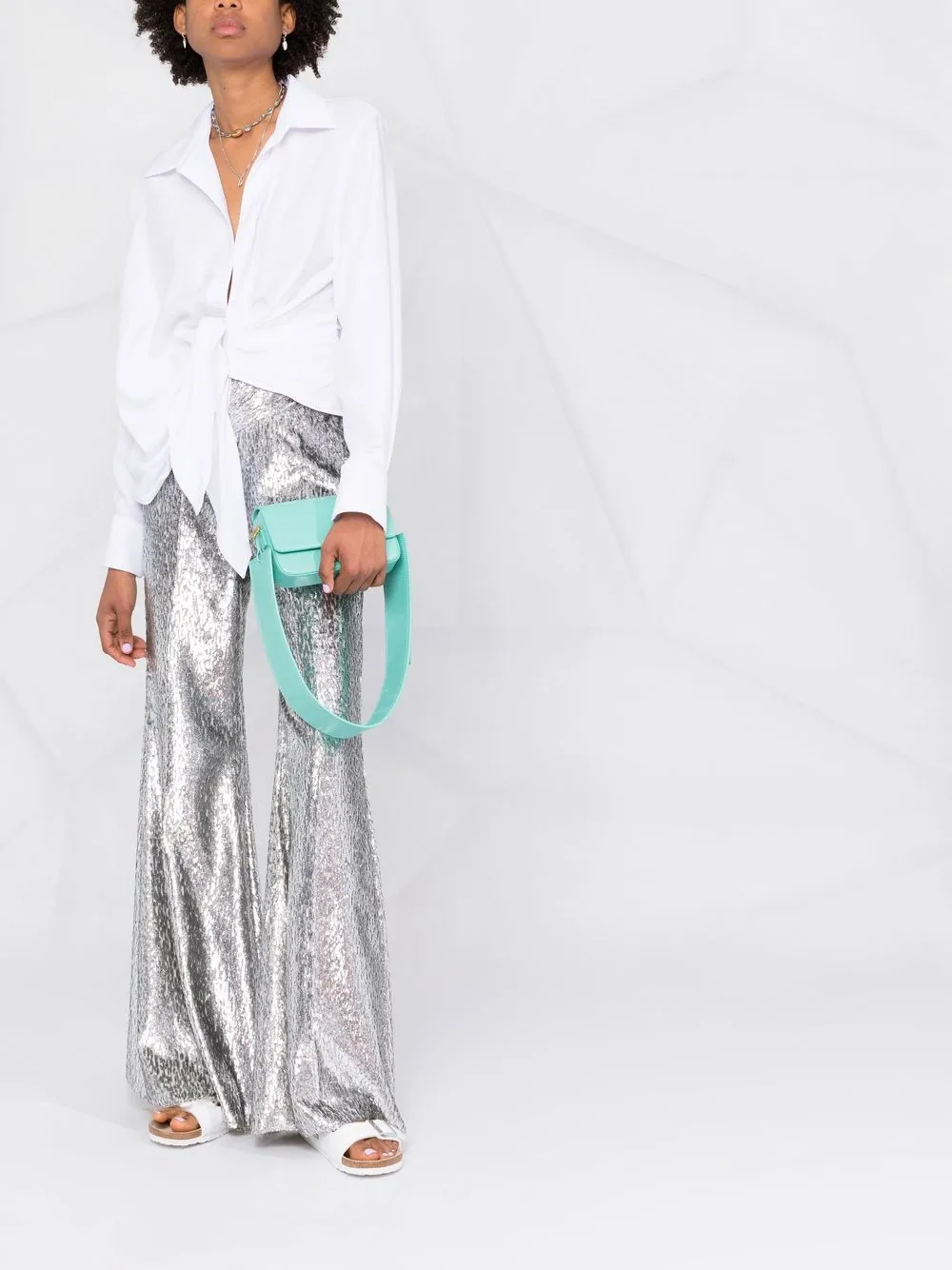 Forte Forte High waist broek - Grijs