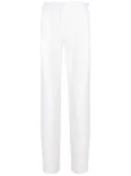 Amir Slama elasticated straight-leg trousers - White